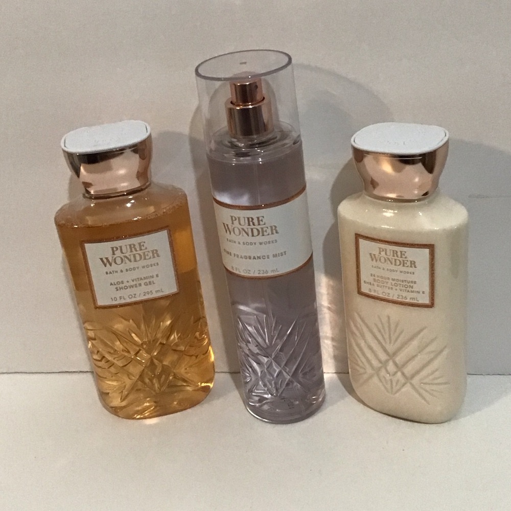 Bath & Body Works Pure Wonder Set - Gold, Silver, Cream